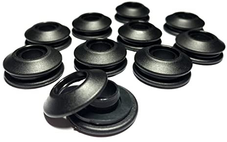 AWAPRO Lot de 10 œillets noirs pour bâches inoxydables 28 x 28 x 12 mm Œillets en plastique pour bâche de piscine