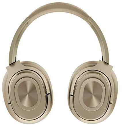 ANC Cuffie con Cancellazione Attiva del Rumore Cuffie Pieghevoli Over-Ear Wireless Bluetooth 5.0 con Microfono, Bassa Latenza Aptx, Bassi Profondi Stereo Hi-Fi, per Sport/TV/Lavoro,Beige