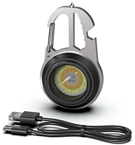 Mini lampe de poche LED COB - Lampe de travail - Rechargeable - 800 lumens - 7 modes USB - Avec tournevis - Pour camping, urgence, réparation (1 pièce)