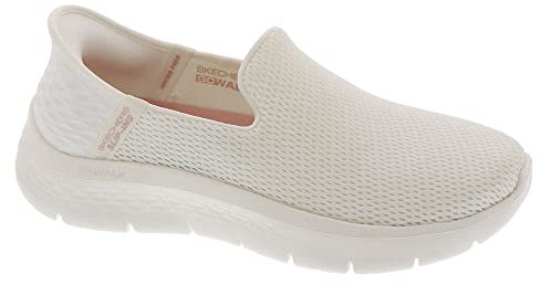 Skechers Damen Hands Free Slip-ins Go Walk Flex-Relish Sneaker, cremeweiß, 42 EU Weit