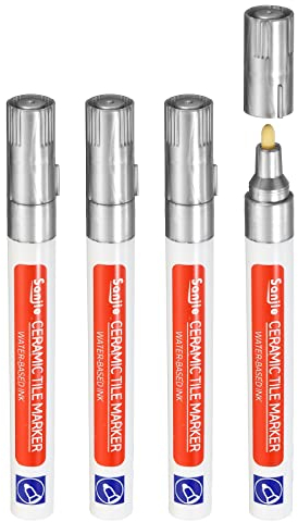 PATIKIL Grout Pen, 4 Pack Silver Tile Marker Waterproof Grout Sealer Pen Tile Repair Pens Paint Pens for Wall Floor Bathroom Kitchen Refresh