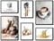 MJ-Graphics - Poster Set Delicious Coffee & Bread für Küche & Esszimmer6 Wandbilder in 2 Din A3 & 4 Din A4 Wanddeko ohne Bilderrahmen Vater von Posterset Portrait Tiere