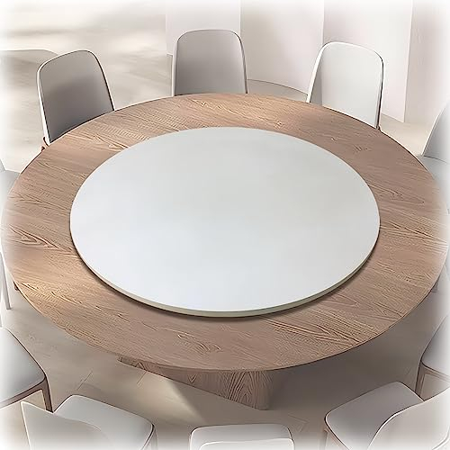 ESOYAWE Lazy Susan Drehteller Aus Holz Mit Silent Base, Ø 50 60 70 80 90 100 cm Runder Tischplatte Drehtablett, 360º Rotierende Lazy Susan Drehplatte Für Küche Essen Parteien Hochzeit