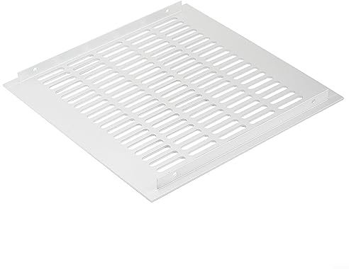 DAZZLEEX Rejilla cuadrada de ventilación de rejilla blanca para almacenamiento, mantiene el aire circulando aleación de aluminio, 30 x 30 cm