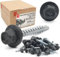 250x Vis autoforeuse metal 4,8x55 mm | RAL 7024 gris graphite | vis autoperforante avec rondelles metal | vis à bois, vis bac acier, tirefond | Lun Fix