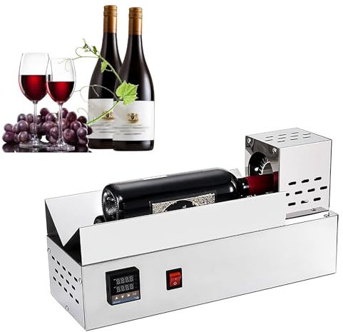 HLGKBY 600W Capsule Bottle Cap Heat Shrinkable Machine, Wine Bottle Cap Wrap Heat Shrinking Machine with Digital Display, PVC PP PE POF Bottle Cap Heat Shrinker, Diameter＜80mm, Height＜30mm