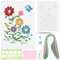 WEBEEDY Papier-Quilling-Set, Blumen-Papier-Quilling-Set DIY-Handwerk Quilling-Papier Filigranes Mal-Set Mit Quilling-Werkzeugen Handgefertigt Für Zuhause, Zimmer, Wandkunst, Dekor, Kreatives Geschenk