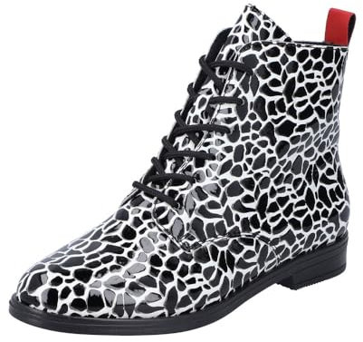 Rieker Damen Schnürstiefel in Weiss-Kombi - Gr. 39