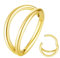 Popuhoops 20G 7mm Doppel Hoop Nasenring Gold 316L Chirurgenstahl Knorpel Ohrring Septum Schmuck Nahtlose Scharnierende Clicker Segment 20 Gauge Conch Daith Tragus Helix Rook Piercing Lippenring