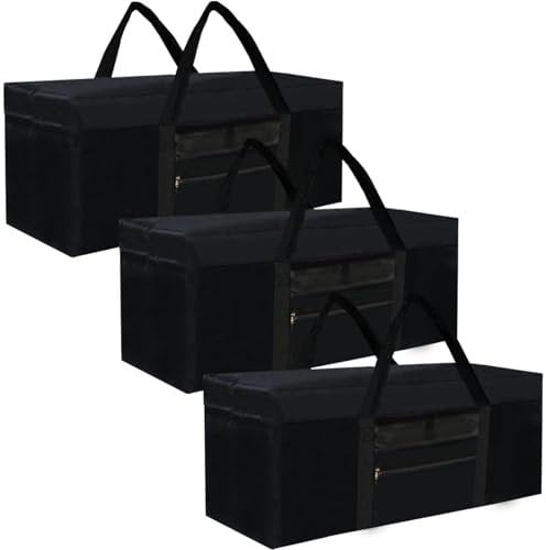 3er-Pack 110L Reise-Duffel-Bag, extra große strapazierfähige 1680D Oxford-Stoff-Tasche, Faltbare Lange Sport-Duffel-Tasche, langlebig und wasserabweisend