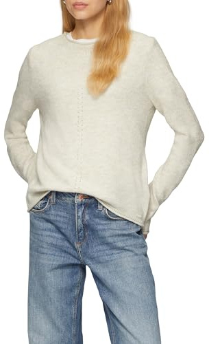 QS Weicher Strickpullover mit Ajour-Detail