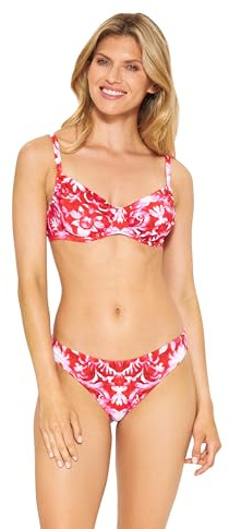 Rösch Bikini-Oberteil im Ornament-Druck Rot-Weiß 1245530 40 D 16541