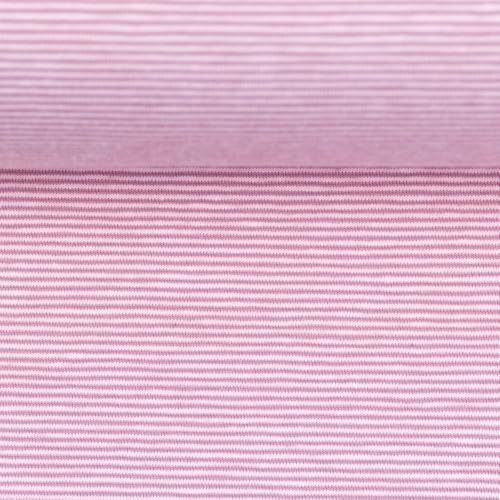 Jersey Baumwolljersey BELLA | Streifen 1mm | Miniringel | Ökotex | Meterware | ab 50cmx160cm (altrosa/weiß)