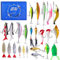 Factorys Halloween Adventskalender Angeln Weihnachten Countdown 24 Tage Angeln Set für Erwachsene Männer Teen Jungen 2024 Weihnachtsüberraschung (Blue, 32x23x2)