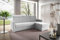 LIKMA Grau Ecksofa Neli L-Form 213x165 cm mit Schlaffunktion (190x125 cm) Eckcouch mit Bettkasten und Verstellbare Kopfstützen Wohnlandschaft Bettsofa mit Stauraum Polstermöbel Sofa