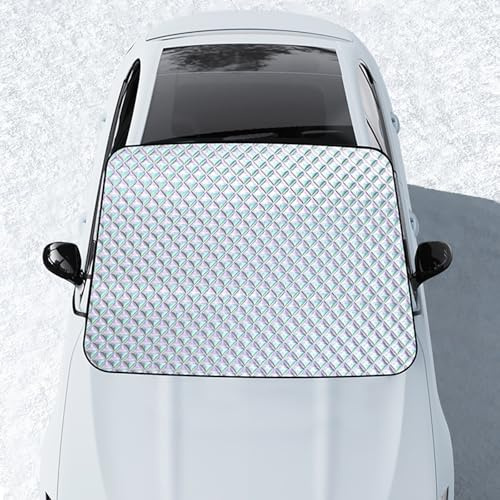 Frontscheibenabdeckung für V-W Polo 1975-2023 2024 2025 86C 86C2 9N 6R 6C, Auto Scheibenabdeckung -Auto Winter Frostabdeckung -Faltbar Schnee Frost Sonne Staub, Einfach Zu Bedienen