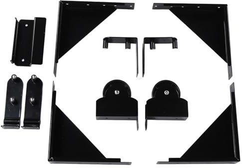 Glattes Schiebetor-Set, Robustes, Nicht Durchhängendes Scheunentor-Hardware-Set, für Holzzäune, Einfahrtstore, Schuppentüren, Corral-Tore, Holzfenster, Einfache Installation