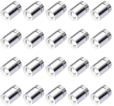Pumwoy 20Pcs Mini Led Lights, Mini Electric Lights for Dollhouse, Miniature Lights Battery Included, Tiny Lights for Hand Craft, Dolls House Lights Dollhouse Accessories (Cold White)