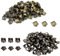 YZROHYI 200 Pezzi Borchie Piramide 8 mm,Borchie Decorative per Pelle,Rivetti Quadrati,Rivetti Punk,Rivetti In Metallo,Rivetti a Punta,Pyramid Square Rivets,Borchie per Scarpe Tessuti Vestiti