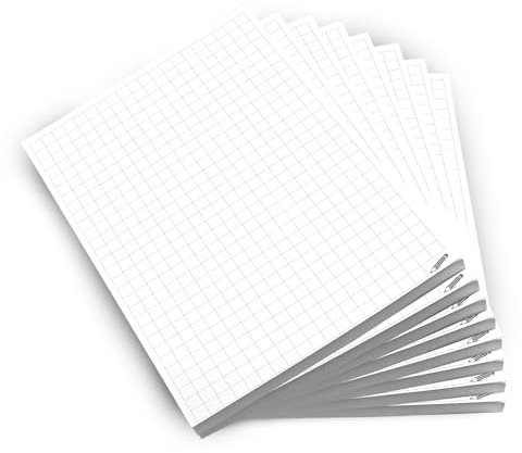 iulias Freude schenken! Notizblock A6 kariert I Spar-Set 8 Blöcke Din A 6 I 50 Blatt je Block I abreißbar I 80g/m² Papier weiß I Schreibblock, Notizblöcke, Rechenblock