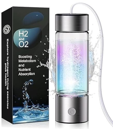 IUHFSIFS 6.0 Upgraded Hydrogen Water Bottle【5000+ PPB Viscosity】Hydrogen Water Bottle【8-Hour Hydrogen Lock】100% Leak Proof - PEM/SPE technology Hydro Water Bottle,Improve Water in 3 Min for Home 017