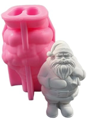 Stampi in silicone per statuetta di Babbo Natale per la decorazione domestica Stampi in resina epossidica stampi in silicone per gesso decorazione in gesso Stampo per statuetta di Babbo Natale