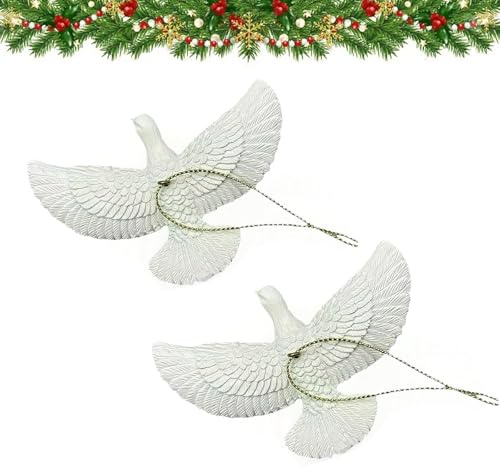 2 Stück Freundschafts-Schildkröten-Tauben, Weihnachtsbaum-Hängedekoration und Heimdekoration, Friedenstaube, Weihnachtsbaumdekoration, hängende Kugel für gute Freunde (2 Stück)