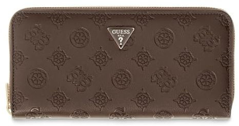 GUESS Geldbörse Diana SLG Zip Around Wallet Chocolate Logo Dunkelbraun