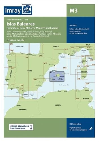 M3 Islas Baleares, Imray Chart: Formentera, Ibiza, Mallorca, Menorca, 1:350.000 (M Series)