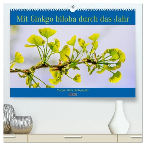 Mit Ginkgo biloba durch das Jahr (hochwertiger Premium Wandkalender 2026 DIN A2 quer), Kunstdruck in Hochglanz: Mit seinen einzigartigen, ... und Gärten eine Augenweide. (CALVENDO Natur)