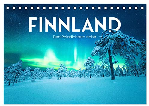 Finnland - Den Polarlichtern nahe. (Tischkalender 2026 DIN A5 quer), CALVENDO Monatskalender: 12 atemberaubende Aufnahmen aus FInnland. (CALVENDO Orte)