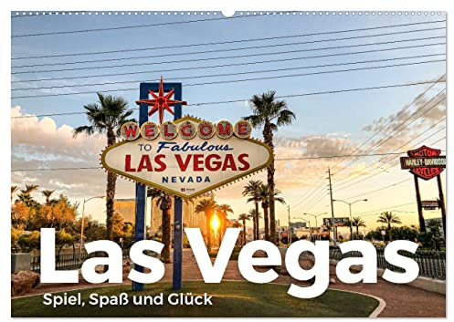 Las Vegas - Spiel, Spaß und Glück (Wandkalender 2026 DIN A2 quer), CALVENDO Monatskalender: Eine charmante Reise nach Las Vegas. (CALVENDO Orte)