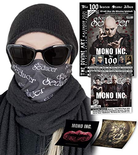 Sonic Seducer 12/2020 - 01/2021 + Mund-Nasen-Abdeckung + Mono Inc. mit exkl. Remix & Sticker + Divine Art Kalender + Die 100 besten Szene-Alben + CD ... Lacrimosa + Tarja, CD mit 3 Stunden Spielzeit