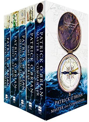Patrick O'Brian Aubrey-Maturin Series 5 Books Collection Set (Master and Commander, Post Captain, HMS Surprise, The Mauritius Command, Desolation Island)