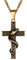 PROSTEEL Halskette Edelstahl Äskulapstab Schlangenstab Kreuz mit Schlange Anhänger Halskette Modeschmuck für Herren, Gold
