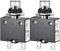 CLDIY Lot de 2 Disjoncteurs Thermiques Série 98 15A 125/250VAC Bouton poussoir Réinitialisation pour Disjoncteur avec Bornes à Connexion Rapide et Couvercle de Bouton Étanche 32VDC