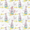Pingianer 11,99€/m Eule 100% Baumwolle Baumwollstoff Kinder Meterware Handwerken Nähen Stoff (Eule Schlafend Weiß AST, 100x160 cm (11,99/m))