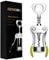 Wine Bottle Openers, BENENO Zinc Alloy Premium Wing Corkscrew Wine Opener with Multifunctional Corks and Caps Bottle Opener, Green