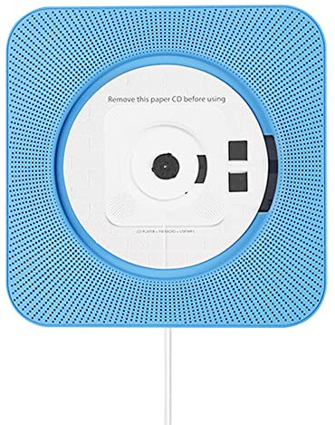 Generic KC-808 Wall Mounted Bluetooth 4.2+EDR CD Player with Remote Control, Support FM(Blue)
