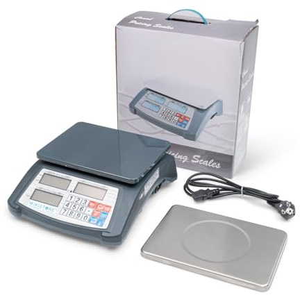 WIKISTORE BALANCE NUMÉRIQUE 6 KG, Balance électronique résolution 0,2 gr, Balance professionnelle avec 3 affichages et fonction de comptage, Outil de travail précis, robuste et résistant
