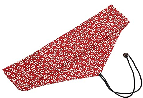 Sac de Rangement Rouge de Couverts, Pochette de Couverts de Voyage Sac en Tissu Baguettes Portables Cuillère Support de Rangement Réutilisable