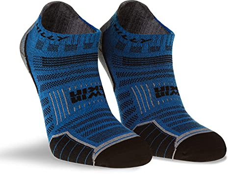Hilly Unisex Twin Skin - Socklet Min Cushioning, Running Sock, Azurite/GreyMarl, L UK