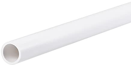 sourcing map PVC Pipe Round Rigid Plastic Tube 8mm ID 10mm OD 500mm White for Water Pipe,Crafts,Decoration,Cable Sleeve