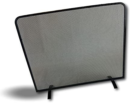 Protection Pare-feu Pare-Flamme | Mono vantail | 60 * 53 cm | Acier thermolaqué | Rectangulaire | Cheminée poêle à Bois ou granules | Protection des sols des Projections de braises | Kibros 4SC0091