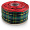 Netuno 1x Schleifenband kariert Rot-Grün-Blau 38 mm x 22 m Karoband Dekoband Geschenkband Karomuster Stoffband Polyester für Weihnachten Geburtstag Dekoration Basteln Verpacken Blumen