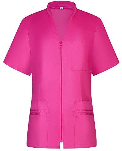 MISEMIYA - Camici Sanitari Donna - Giacche Uniformi sanitarie - Abbigliamento da Lavoro e divise712 - Small, Rosa