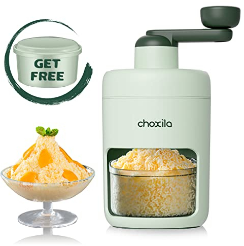 Choxila Rasierte Eismaschine Crushed Ice Maker - Snow Cone Machine Ice Crusher Maschine für Zuhause mit kostenlosen Eiswürfelschalen
