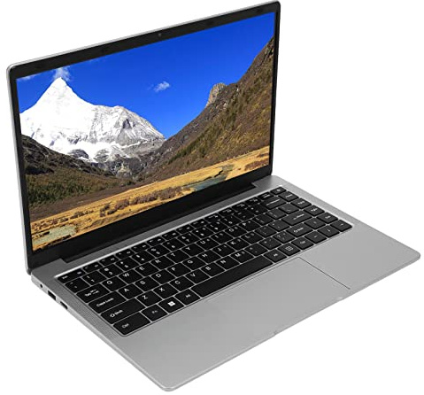 Hosie PC Portatile, 8 GB di RAM DDR4 Ricche Interfacce Laptop Ultra Sottile da 14,1 Pollici 100-240 V per Processore Intel Celeron J4105 per Windows 10 per Ufficio (1T Spina UE)