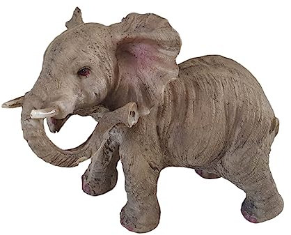Aspinaworld Stehende Elefant Figur 12 cm, Afrikanische Tierfigur, Elefanten Dekofigur, Deko Elefant