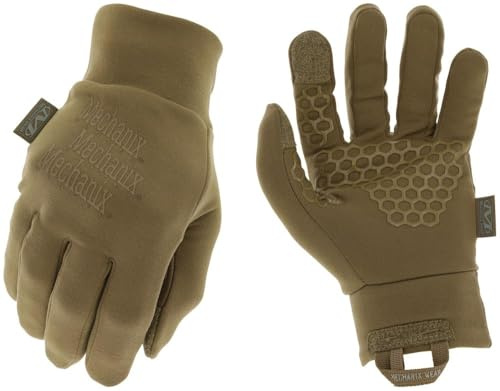 Mechanix Wear Coldwork™ Base Layer (Medium, Coyote) | SoftShell Microfleece-Winterhandschuh mit sicherem Griff und Touchscreen-Kompatibilität für Arbeiten bei kaltem Wetter
